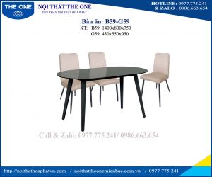 Bộ bàn ghế ăn  B59; G59