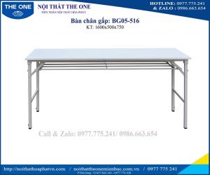 Bàn gấp chân sắt BG05-516 không ngăn