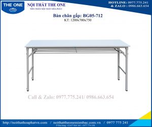 Bàn gấp chân sắt BG05-712 Không ngăn