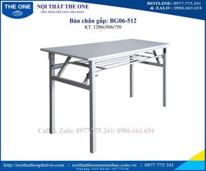 Bàn gấp chân sắt BG06-512 có ngăn