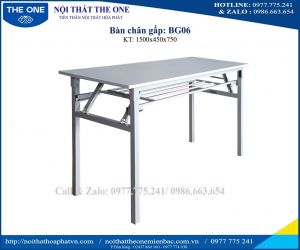 Bàn gấp chân sắt BG06 có ngăn