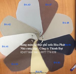 Bảng màu da thật ghế sofa