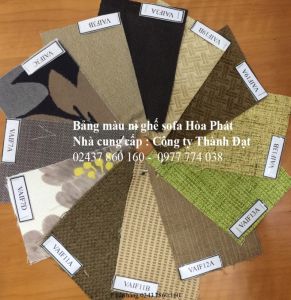 Bảng màu nỉ ghế sofa