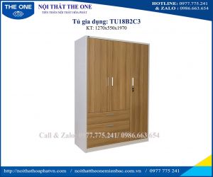Tủ sắt quần áo TU18B2C3