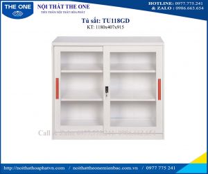 Tủ sắt thấp màu trắng TU118GD