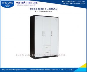 Tủ sắt treo quần áo TU20B2C3