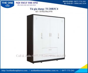 Tủ sắt treo quần áo TU20B3C4
