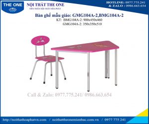 Bàn ghế mẫu giáo GMG104A-2; BMG104A-2