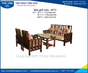 Bộ bàn ghế sofa gỗ tự nhiên SF71