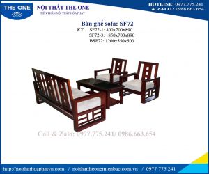 Bàn ghế sofa gỗ tự nhiên SF72