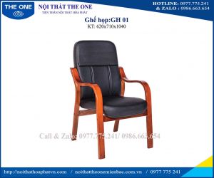 Ghế họp chân gỗ GH01 PVC 