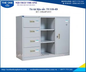 Tủ tài liệu sắt thấp TU118-4D