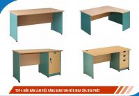 Bàn làm việc hòa phát màu xanh/ Sản phẩm của Tập Đoàn Hòa Phát 