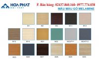 Bảng màu gỗ Melamine cho bàn , tủ Hòa Phát 