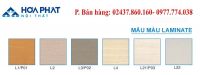 Bảng màu gỗ Laminate Hòa Phát 