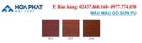 Bảng màu gỗ sơn PU Hòa Phát 