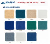 Bảng màu vải nỉ cho vách ngăn Hòa Phát 